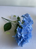 SP0340BLUE Artificial Blue Hydrangea Bunch 44cm | ARTISTIC GREENERY