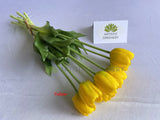 YELLOW - SP0346-2 Latex Tulip Bunch 40cm Orange / Yellow / Purple | ARTISTIC GREENERY