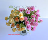 SP0419-S91 Rustic Silk Cornflower / Carnation Bunch 28cm Bush / Pink | ARTISTIC GREENERY