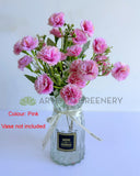 Pink - SP0419-S91 Rustic Silk Cornflower / Carnation Bunch 28cm Bush / Pink | ARTISTIC GREENERY