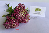 Purple - SP0444 Artificial Hypericum Buds 33cm (3 stems) Available in 4 Colours | ARTISTIC GREENERY