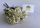 White - SP0444 Artificial Hypericum Buds 33cm (3 stems) Available in 4 Colours | ARTISTIC GREENERY