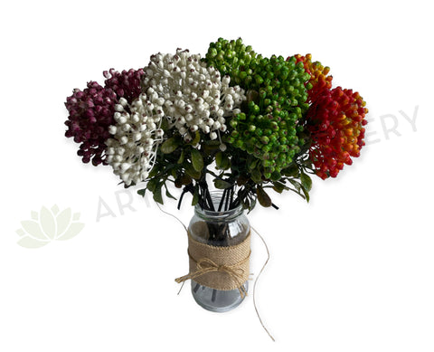 SP0444 Artificial Hypericum Buds 33cm (3 stems) Available in 4 Colours | ARTISTIC GREENERY