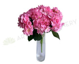 SP0446 Silk Pink Hydrangea Bunch 48cm Pink | ARTISTIC GREENERY