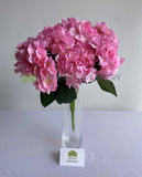SP0446 Silk Pink Hydrangea Bunch 48cm Pink | ARTISTIC GREENERY