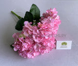 SP0446 Silk Pink Hydrangea Bunch 48cm Pink | ARTISTIC GREENERY