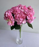 SP0446 Silk Pink Hydrangea Bunch 48cm Pink | ARTISTIC GREENERY