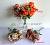 SP0447 Artificial European Rose Bunch 49cm (avail in 4 colours) | Artistic Greenery