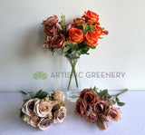 SP0447 Artificial European Rose Bunch 49cm (avail in 4 colours) | Artistic Greenery