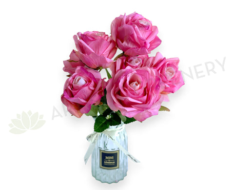 SP0453P Silk Rustic Pink Rose Bunch 34cm Pink | ARTISTIC GREENERY