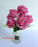 SP0453P Silk Rustic Pink Rose Bunch 34cm Pink | ARTISTIC GREENERY