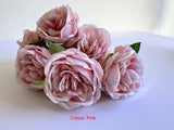 Pink - SP0463 Artificial Peony Bunch 52cm  White / Pink | ARTISTIC GREENERY