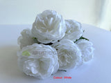 White - SP0463 Artificial Peony Bunch 52cm  White / Pink | ARTISTIC GREENERY