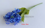 BLUE - SP0465 Silk Lilac Flower Bunch 38cm 4 Colours | ARTISTIC GREENERY