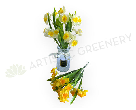 SP0476 Artificial Daffodil Bunch 36cm (Latex) 2 Styles | ARTISTIC GREENERY