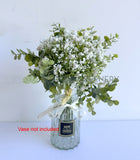 SP0480 Artificial Gypso (White Babys Breath) & Eucalyptus Bouquet 32cm | ARTISTIC GREENERY