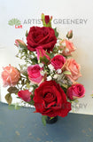 Cemetery / Mausoleum Flowers (Roses) 40 x 20 cm - SYM0064 (Wendy) | ARTISTIC GREENERY