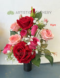 Cemetery / Mausoleum Flowers (Roses) 40 x 20 cm - SYM0064 (Wendy) | ARTISTIC GREENERY