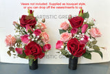 Cemetery / Mausoleum Flowers (Roses) 40 x 20 cm - SYM0064 (Wendy) | ARTISTIC GREENERY