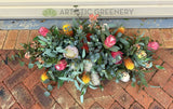 Faux Australian Native Casket Spray / Coffin Spray / Memorial Flowers 70cm /100cm / 140cm Long - SYM0065 | ARTISTIC GREENERY