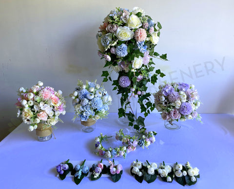Teardrop Bouquet - Pastel Colours - Sadie C | ARTISTIC GREENERY