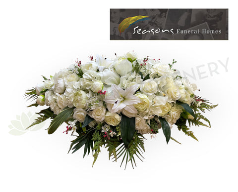 Seasons Funeral Homes WA - Artificial Casket Flowers | ARTISTIC GREENERY