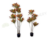 T0189 Faux Red Croton Tree 2 Sizes 120cm/ 140cm | ARTISTIC GREENERY