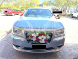 Wedding Car Flower Decorations - WCD007 (Red & White) $250 Front Flowers Only | ARTISTIC GREENERY