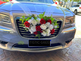 Wedding Car Flower Decorations - WCD007 (Red & White) $250 Front Flowers Only | ARTISTIC GREENERY