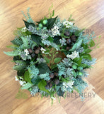 Rustic Native Floral Wreath 30cm / 40cm / 50cm (WRE009) | ARTISTIC GREENERY Perth Australia / Sympathy Gravestone flowers