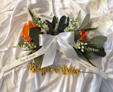 Wedding Coat Hanger (Flowers Only) - Product Code: WEDHANG (Ref: Chloe) | ARTISTIC GREENERY