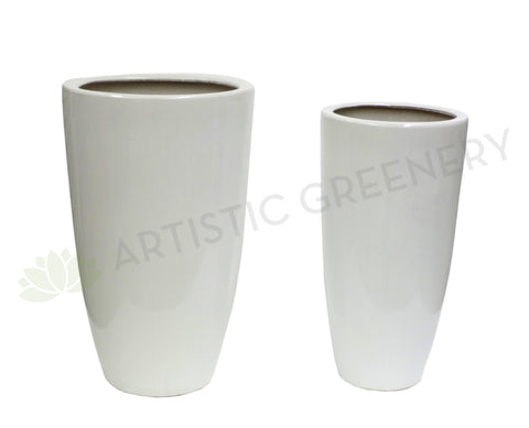 Glazed Ceramic Pot - White (Code: CER0013)