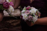 Round Bouquet - Purple Pink & White - Georgia L