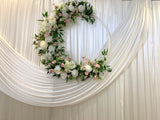 For Hire - Floral Hoop for Bridal Table Backdrop 80cm (Code: HI0022) | ARTISTIC GREENERY