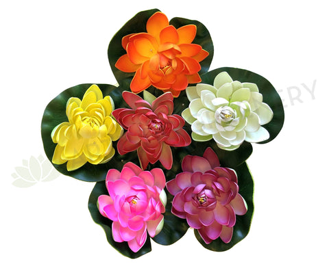ACC0025 Floating Water Lily / Lotus Flower 3 Sizes Various Colours