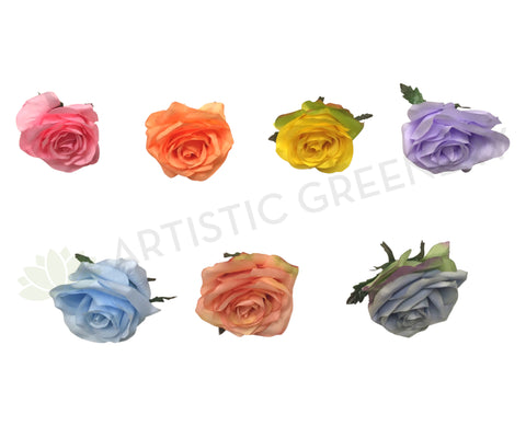 ACC0078 Premium Single Rose Head (Available in 15 Colours)