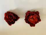 ACC0078 Individual Peony Flower Head - Deep Red / Burgundy