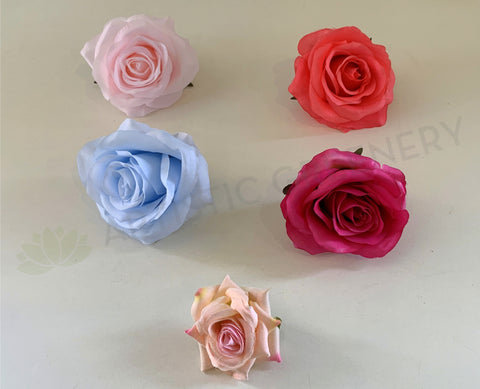 ACC0078(10/20) Premium Silk Single Rose Head (Various Styles) silk rose for DIY wedding and vertical garden Silk flower heads for flower wall