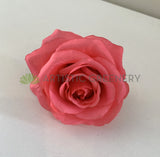 Deep Pink - ACC0078(10/20) Premium Silk Single Rose Head (Various Styles) silk rose for DIY wedding and vertical garden Silk flower heads for flower wall
