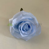 Light Blue - ACC0078(10/20) Premium Silk Single Rose Head (Various Styles) silk rose for DIY wedding and vertical garden Silk flower heads for flower wall