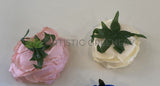 BACK - ACC0078-300 Rustic Style Peony Flower Head - Cream / Pink