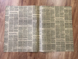 Style B Newspaper print paper: 50 x 75cm - $3 per sheet