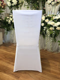 For Hire - Lycra / Spandex White Chair Cover (Code: HI0010)