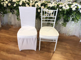 For Hire - Lycra / Spandex White Chair Cover (Code: HI0010)