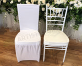 For Hire - Lycra / Spandex White Chair Cover (Code: HI0010)