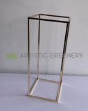 ACC0087-60C Chrome Gold Stand Rectangle 60cm ideal for wedding table centrepiece | ARTISTIC GREENERY