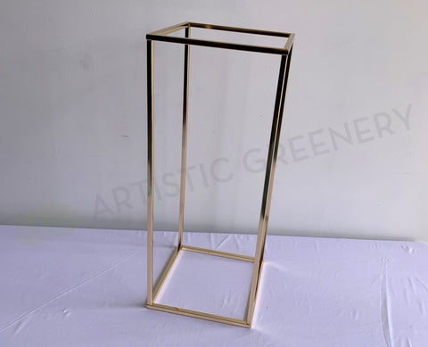 ACC0087-60C Chrome Gold Stand Rectangle 60cm ideal for wedding table centrepiece | ARTISTIC GREENERY