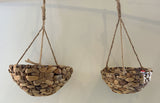 ACC0088 Rattan Hanging Basket (2 Sizes) Natural & Dark Brown Colour