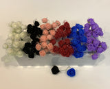 ACC0092 Small Foam Flowers (for craft project & hair accessories) 6 Colours