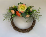 25cm diameter - 16cm diameter wicker floral wreath | ARTISTIC GREENERY